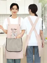 防水・防油の大きなタオルエプロン【取り外し可能・手拭き対応・キッチン用】