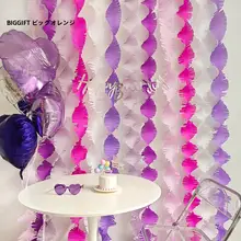 子供用バースデーパーティー装飾【しわ加工ペーパーラフラ・背景用フリンジ】
