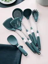 食品安全シリコン調理器具【耐熱・ノンスティック・フライパン用ヘラ・スープスプーン】
