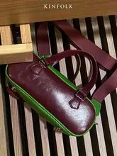 レトロデザイン ボストン風サドルバッグ【色彩豊かな幅広ショルダーストラップ・ショルダー＆クロスボディバッグ】
