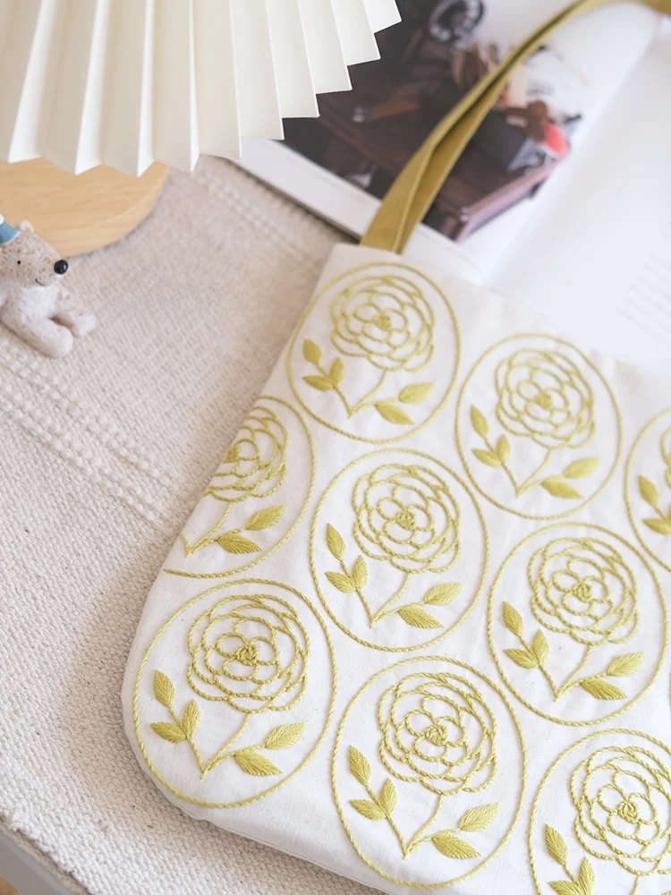 手作りDIY ヴィンテージ花刺繍トートバッグの作り方と実用性