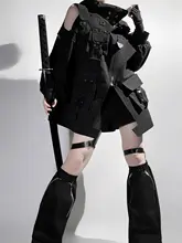 ロリータスタイルのダークゴシック風コート【機能的でクール】（セットアップ対応）
