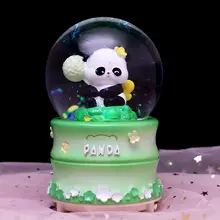 クリスタルボール かわいいパンダ ナイトランプ ミュージックボックス インテリア ギフト