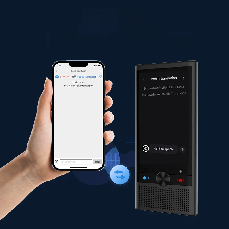 AI音声オフライン翻訳機【同時通訳・リアルタイム中英対話・広東語対応】