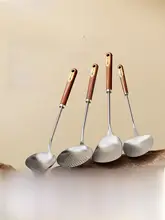 Bear 316Lステンレス製の厚手フライ返し【お玉・ストレーナー付き・家庭用調理器具】（セットアップ対応）