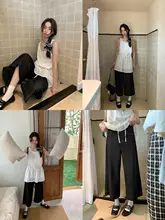 明るい色合いのデザインが魅力！クラシックデニムパンツ【女性用・ストレートタイプ・八分丈】
