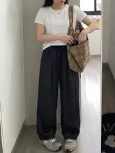 快適で軽やか！大きいサイズの薄手ストレートパンツ【ウエストゴム・カジュアル・九分丈】（セットアップ対応）