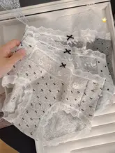 レースショーツ【セクシー・フレンチスタイル・綿100%・中腰】
