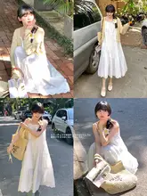 極上の柔らかさ コットンキャミソールロングドレス【夏用・軽量・透湿・スウィートスタイル】