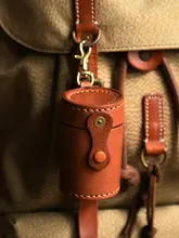 手作りの植鞣皮円筒形収納ボックス【純牛皮・アクセサリー収納・レザー製】