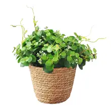 編み込みかご 偽造緑植物 組み合わせ植木鉢 ゲストハウス ソフト装飾 アイテム ナチュラルスタイル