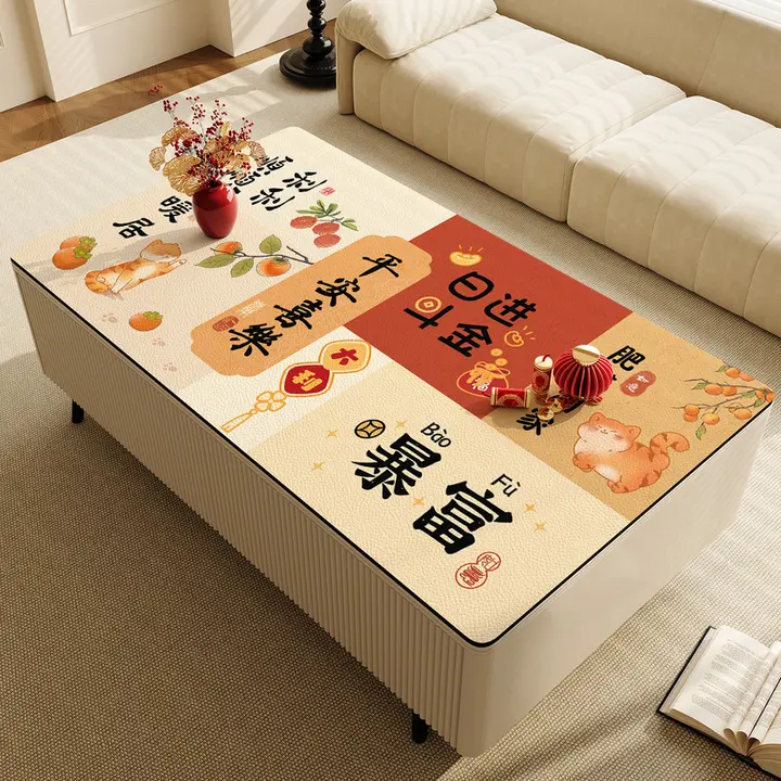 新年用テーブルマット【防水・防油・洗浄不要・熱遮断・デスクトップ保護】
