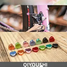 ハートデザインの折りたたみ自転車用超軽量シフト＆ブレーキケーブルキャップ