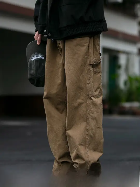 カーゴパンツ メンズ 快適 自由なスタイル ゆったりストレート