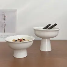 高脚スイーツボウル【セラミック製・オーツやヨーグルト、アイスクリーム用】