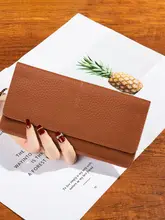 本革製 超薄型長財布【男女兼用・多カードポケット・折りたたみ式】