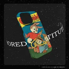可愛いレトロなウサギとリスのイラスト【iPhone対応・マグネット式ソフトケース】