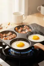 多機能たまご焼き器【フライパン・卵とハンバーガー用・ノンスティック仕様】
