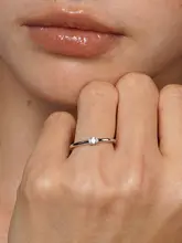 S925銀製シンプルダイヤモンドリング【個性的でファッション性の高いデザイン】