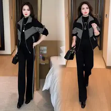 冬用 加厚フリースセットアップ レディース【スタイリッシュ・スリムフィット・ジャケットとワイドパンツの2点セット】