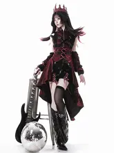 デザイナーの贈り物！ロリータスタイルのハロウィンコスチューム【女性用・パンク・ゴシック】