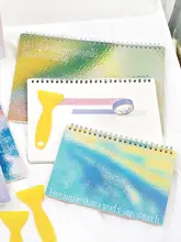 NOTE FOR ダブルフェイス型ノートブック【厚手・B5サイズ・ガラス透明・オレンジ色・収納可能】