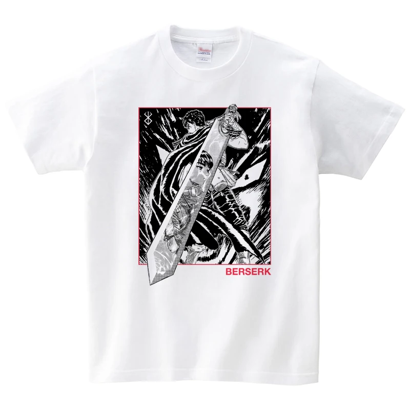 日系アニメTシャツ：三浦建太郎『劍風伝説』グラフィックデザインのカジュアルスタイル