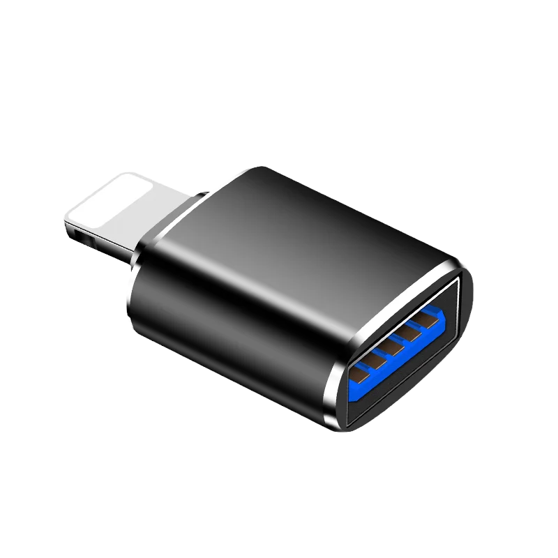 iPhone用OTG変換アダプタ【Lightning接続・USB外付けメモリ対応・iPad対応】