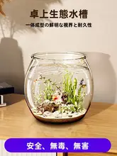 エコ水槽 小型 リビング デスク アクリル プラスチック 丸型 耐衝撃