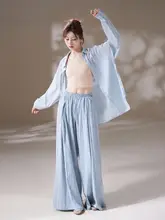 モダンダンス練習用女性用ルーズフィット演出服【古典舞・飄逸なシャツ・一体型】（セットアップ対応）