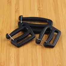 黒い開口日字型フック留め具【加厚素材・バックパック用・穴あけ不要】