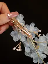 ヘアクリップ【唐風・花柄デザイン・伝統的な髪飾り】