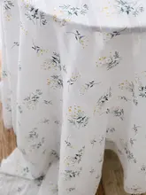 北欧風小花柄 テーブルクロス【長方形・刺繍・インテリア用】