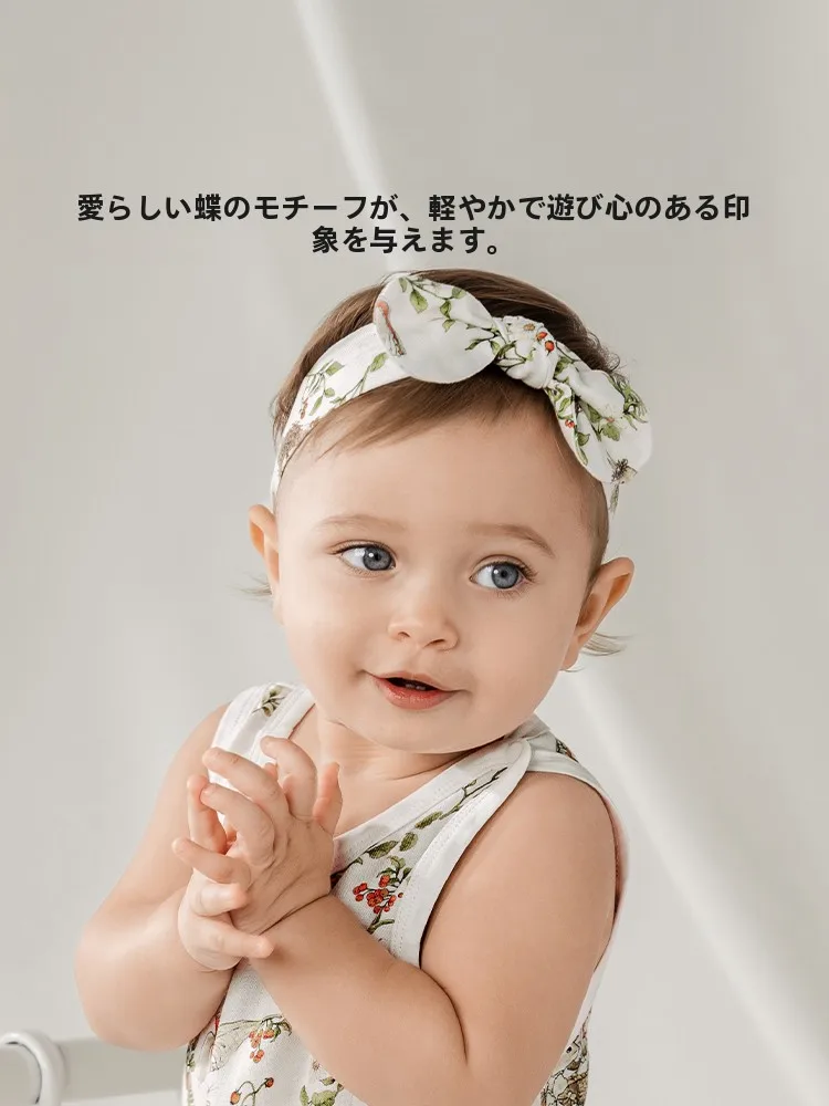 可愛いリボン付き赤ちゃん用ヘアバンド：モダール竹綿の軽やかなカジュアルデザインが実用性を実現
