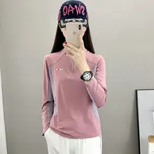 レディース 長袖 Tシャツ【春夏用・カジュアル・立襟・運動・ランニング・フィットネス・速乾性】