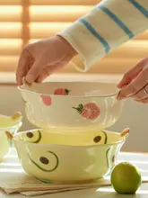 肆月 陶器製 大型ラーメンボウル【釉下彩・家庭用・個人用】