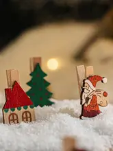 雪だるま＆サンタクロースのLEDクリスマスツリー装飾ライト【写真クリップ付き・フェスティブギフト】