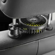 後部座席用USB接続小型ファン【車載エアコン用・冷却機能付き】