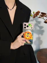 スマホケース カートン アニマルモチーフ 可愛い ビーズストラップ チェーン 斜め掛け 全面保護 個性的 iPhone Huawei Xiaomi 対応