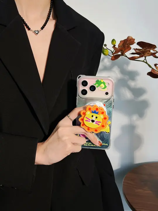 スマホケース カートン アニマルモチーフ 可愛い ビーズストラップ チェーン 斜め掛け 全面保護 個性的 iPhone Huawei Xiaomi 対応