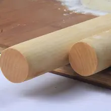 頑丈な無垢材の麺棒【家庭用・餃子皮作りに最適】