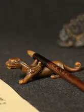 青銅製 大翼虎の筆架【シンプルな書道用具・文房四宝・コレクションギフト】
