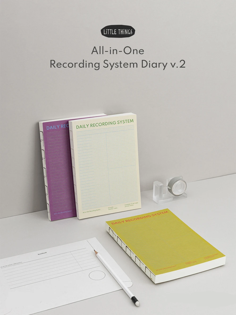 韓国製タイムライン日記帳 All-in-one：6ヶ月周期の万年カレンダーで学習と仕事の計画を管理