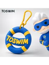 toswim バッグチャーム 防水 バッグデコ プール 水泳 水遊び 「TOSWIM」