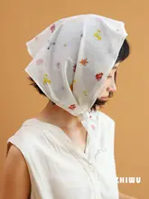 春夏用 コットンシルクの薄手スカーフ【フランス風・高級感・多用途】