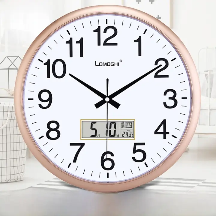 静音機能付き現代的カートゥーンデザインの壁掛け時計【円形・石英式・簡素なスタイル】