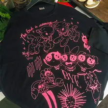 オーバーサイズカップル用長袖Tシャツ【国潮風・ラウンドネック・極上の柔らかさ】