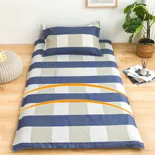 100%コットン製 学生用ベッドマットカバー【シングルサイズ・90x200cm・フラットシーツ付き】
