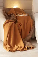 冬用無地半分フリースソファブランケット【暖かい厚手・オフィス昼寝用・ケープブランケット・キャンプ用】