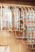 透明デザインの厚手衣類防塵カバー【スウェット・コート・スーツ用・PEVA製】